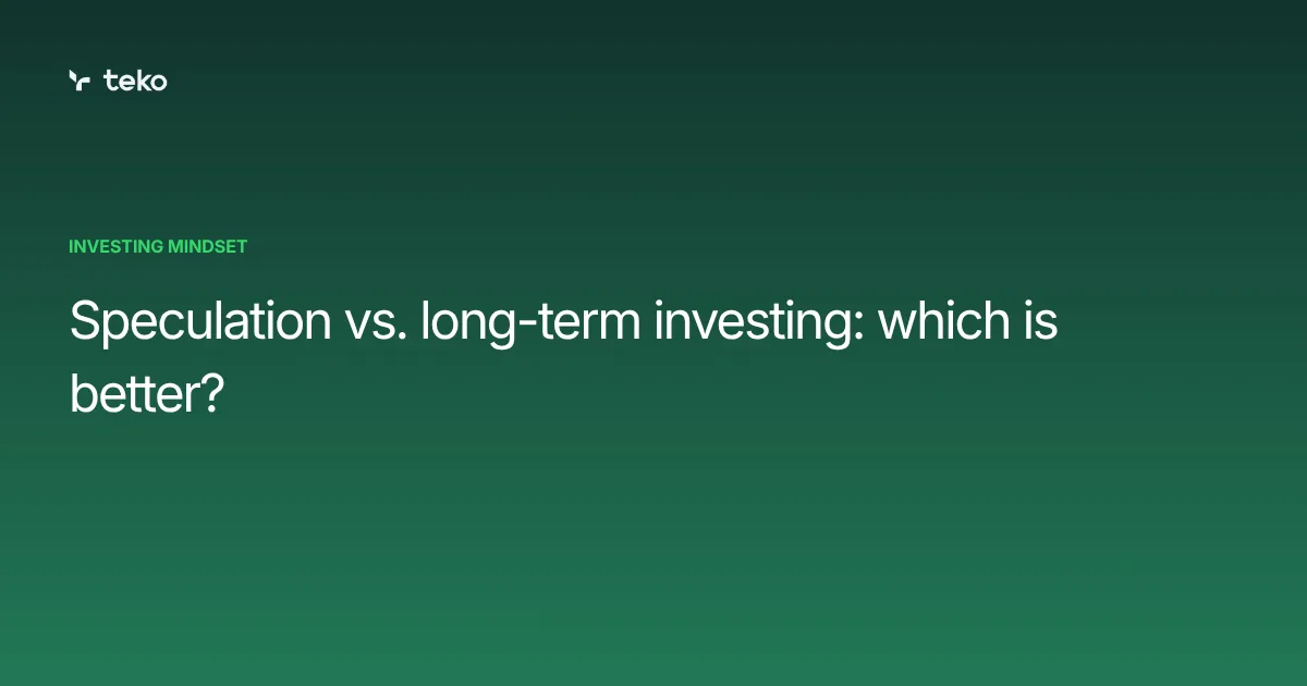 Speculation vs. long-term investing: which is better?